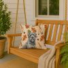 Gray Briard Heirloom Fall Throw Pillow Decorative Indoor Outdoor Accent Cushion for Couch, Bed or Patio, 18Hx18W