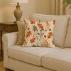 Fawn Whippet Heirloom Fall Throw Pillow Decorative Indoor Outdoor Accent Cushion for Couch, Bed or Patio, 14Hx14W