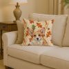 Corgi Heirloom Fall Throw Pillow Decorative Indoor Outdoor Accent Cushion for Couch, Bed or Patio, 14Hx14W