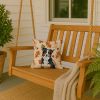 Black Tri American Shepherd Heirloom Fall Throw Pillow Decorative Indoor Outdoor Accent Cushion for Couch, Bed or Patio, 14Hx14W