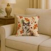 Sesame Akita Heirloom Fall Throw Pillow Decorative Indoor Outdoor Accent Cushion for Couch, Bed or Patio, 18Hx18W