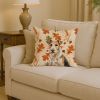 Wire Fox Terrier Heirloom Fall Throw Pillow Decorative Indoor Outdoor Accent Cushion for Couch, Bed or Patio, 14Hx14W