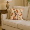 Red Italian Greyhound Heirloom Fall Throw Pillow Decorative Indoor Outdoor Accent Cushion for Couch, Bed or Patio, 14Hx14W