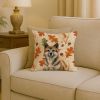 Brindle Akita Heirloom Fall Throw Pillow Decorative Indoor Outdoor Accent Cushion for Couch, Bed or Patio, 18Hx18W