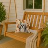 Grey and White Tibetan Spaniel Heirloom Fall Throw Pillow Decorative Indoor Outdoor Accent Cushion for Couch, Bed or Patio, 14Hx14W