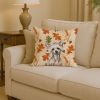 Hairless Mottled Pattern Chinese Crested Heirloom Fall Throw Pillow Decorative Indoor Outdoor Accent Cushion for Couch, Bed or Patio, 14Hx14W