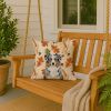 Blue Merle Australian Shepherd Heirloom Fall Throw Pillow Decorative Indoor Outdoor Accent Cushion for Couch, Bed or Patio, 18Hx18W