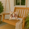 White with Red Papillon Heirloom Fall Throw Pillow Decorative Indoor Outdoor Accent Cushion for Couch, Bed or Patio, 14Hx14W