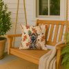 Brindle Boerboel Heirloom Fall Throw Pillow Decorative Indoor Outdoor Accent Cushion for Couch, Bed or Patio, 18Hx18W
