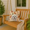 Coton de Tulear Heirloom Fall Throw Pillow Decorative Indoor Outdoor Accent Cushion for Couch, Bed or Patio, 18Hx18W