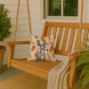 Blue Italian Greyhound Heirloom Fall Throw Pillow Decorative Indoor Outdoor Accent Cushion for Couch, Bed or Patio, 14Hx14W