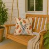 American Hairless Terrier Heirloom Fall Throw Pillow Decorative Indoor Outdoor Accent Cushion for Couch, Bed or Patio, 18Hx18W