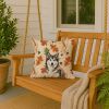 Sable and White Alaskan Malamute Heirloom Fall Throw Pillow Decorative Indoor Outdoor Accent Cushion for Couch, Bed or Patio, 18Hx18W