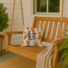 Blue Merle American Shepherd Heirloom Fall Throw Pillow Decorative Indoor Outdoor Accent Cushion for Couch, Bed or Patio, 14Hx14W