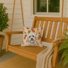 Coton de Tulear Heirloom Fall Throw Pillow Decorative Indoor Outdoor Accent Cushion for Couch, Bed or Patio, 14Hx14W