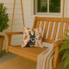 Black and Tan German Shepherd Heirloom Fall Throw Pillow Decorative Indoor Outdoor Accent Cushion for Couch, Bed or Patio, 14Hx14W