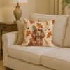 Boykin Spaniel Heirloom Fall Throw Pillow Decorative Indoor Outdoor Accent Cushion for Couch, Bed or Patio, 14Hx14W