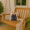 Black Pomeranian Heirloom Fall Throw Pillow Decorative Indoor Outdoor Accent Cushion for Couch, Bed or Patio, 14Hx14W