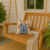 Blue Chow Chow Heirloom Fall Throw Pillow Decorative Indoor Outdoor Accent Cushion for Couch, Bed or Patio, 14Hx14W