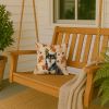 Black and Tan Shiba Inu Heirloom Fall Throw Pillow Decorative Indoor Outdoor Accent Cushion for Couch, Bed or Patio, 14Hx14W