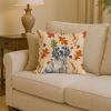 Blue Belton English Setter Heirloom Fall Throw Pillow Decorative Indoor Outdoor Accent Cushion for Couch, Bed or Patio, 14Hx14W