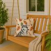 Gray and White Alaskan Malamute Heirloom Fall Throw Pillow Decorative Indoor Outdoor Accent Cushion for Couch, Bed or Patio, 18Hx18W