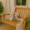 Gray Irish Wolfhound Heirloom Fall Throw Pillow Decorative Indoor Outdoor Accent Cushion for Couch, Bed or Patio, 14Hx14W