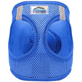 American River Solid Ultra Choke Free Dog Harness (Color: Cobalt Blue, size: large)