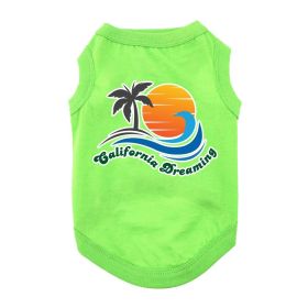 California Dreaming Dog Shirt (Color: Green Flash, size: large)