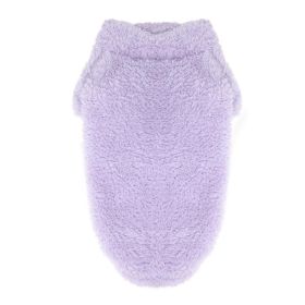 Soft Plush Pullover (Color: Lavender, size: small)
